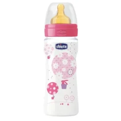 Chicco Biberon Well Being Poliprorene Girl Caucciu' 330 ml + 4m