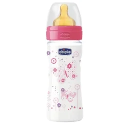 Chicco Biberon Well Being Poliprorene Girl Caucciu' 250 ml + 2m