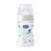 Chicco Biberon Well Being Vetro Decorato in Caucciu' Boy 150 ml