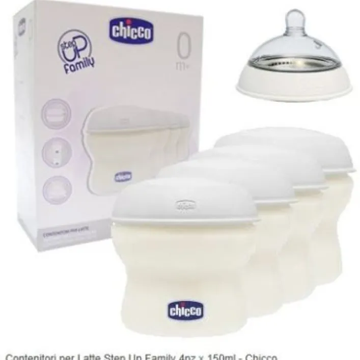 Chicco Contenitore Latte Step Up 4 Pezzi