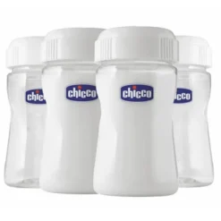 Chicco Natural Feeling Contenitori Latte con Coperchio in Silicone