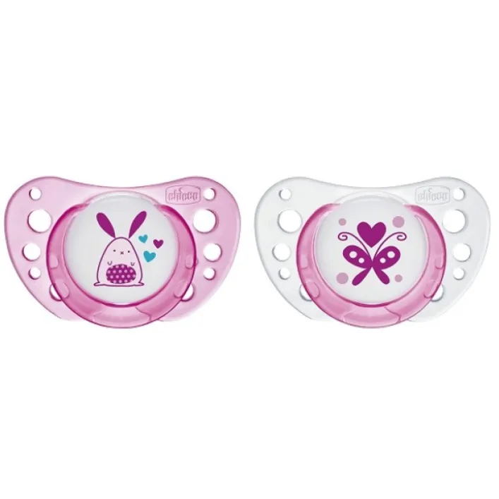 Chicco Physio Air Succhietto Caucciu' Girl 0 - 6 mesi 2 Pezzi