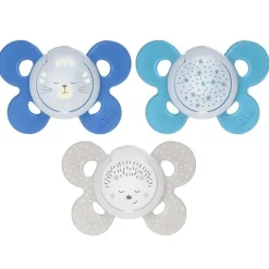 Chicco Succhietto Comfort Luminoso Silicone Boy 2 Pezzi