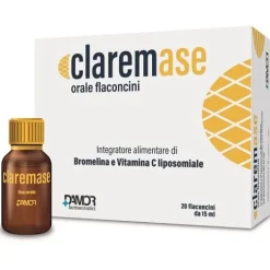 Claremase Orale 20 flaconcini - Integratore Bromelina e Vitamina C