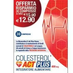 Colesterol Act Plus 30 Compresse - Integratore Alimentare Colesterolo