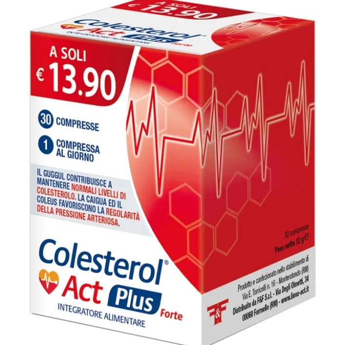 Colesterol Act Plus Forte 30 Compresse - Integratore Controllo Colesterolo