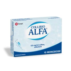 Collirio Alfa Monodose 0,8mg/ ml Decongestionante 10 Flaconcini