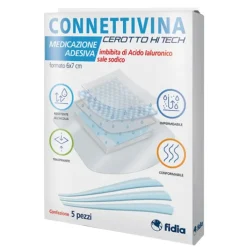 Connettivina Cerotto Hi Tech Medicazione Adesiva 6 x 7 cm 5 Pezzi