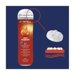 Control Hot Passion Massage Gel Effetto Calore 200 ml