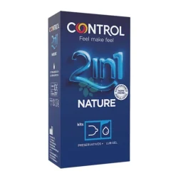Control 2in1 Profilattici + Gel Lubrificante Nature 3 Kit