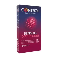 Control Sensual Xtra Dots 6 Profilattici