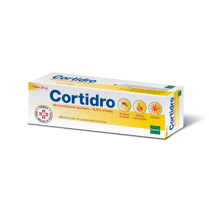Cortidro 0,5% Crema Idrocortisone Acetato Anti-Irritazione 20 grammi