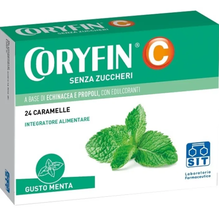 Coryfin C Senza Zucchero Gusto Mentolo 24 Caramelle
