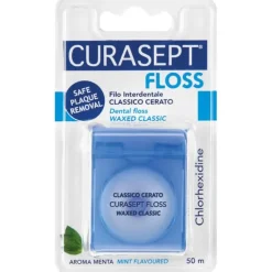 Curasept Classico Floss Filo Interdentale Cerato Clorexidina 50 metri