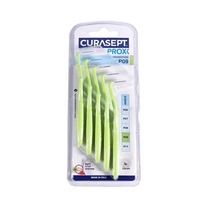 Curasept Proxi Prevention Scovolino Testina Angolata P09 Verde 5 Pezzi