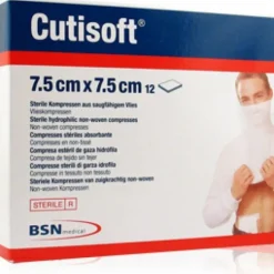 Cutisoft Compresse Sterili di Garza Idrofila TNT 7,5x7,5 cm 12 Pezzi