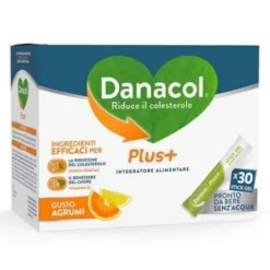 Danacol Plus+ 30 Stick da 15 ml - Integratore Controllo Colesterolo