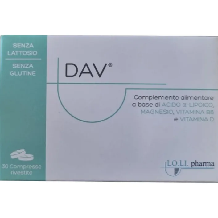 Dav 30 Compresse - Integratore di Magnesio Acido Alfa-Lipoico Vitamina B6