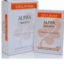 Delifab Alpha Maschera Viso Pelle Seborroica a Tendenza Acneica 8 Bustine