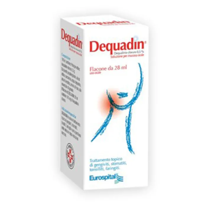 Dequadin Soluzione per Mucosa Orale 0,5% Dequalinio Cloruro 28 ml