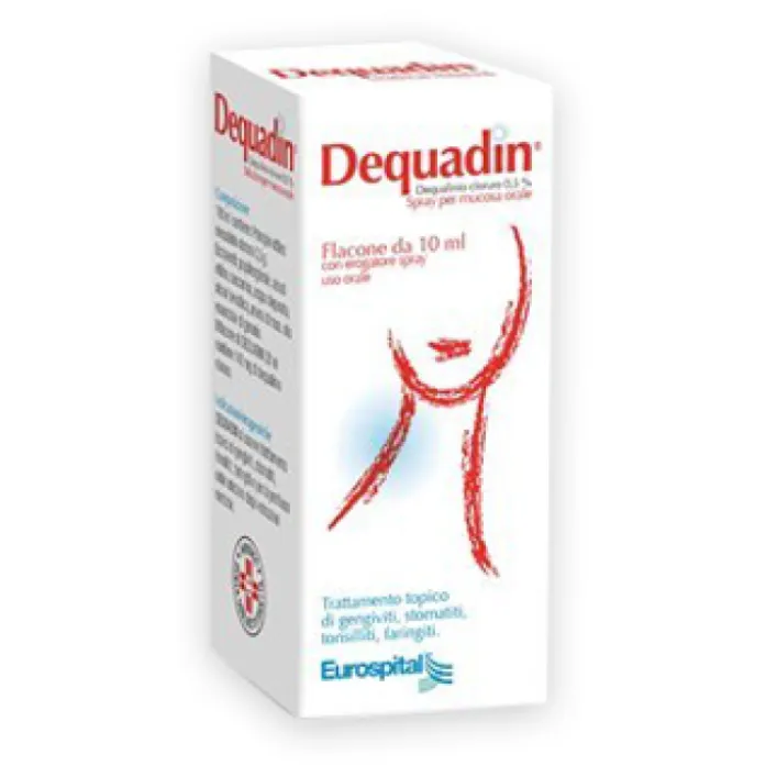 Dequadin Spray per Mucosa Orale 0,5% Dequalinio Cloruro 10 ml