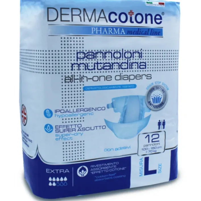 Dermacotone Pannolone Mutandina Incontinenza Taglia L 12 Pezzi