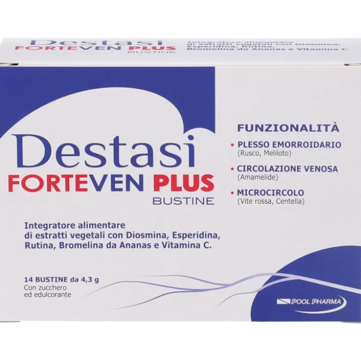 Destasi Forteven Plus 14 Bustine - Integratore Gambe Gonfie e Pesanti