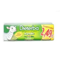 Dieterba Omogeneizzato Agnello 3 x 80 grammi