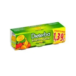 Dieterba Omogeneizzato Frutta Mista 3 x 80 grammi