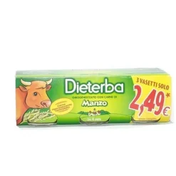 Dieterba Omogeneizzato Manzo 3 x 80 grammi