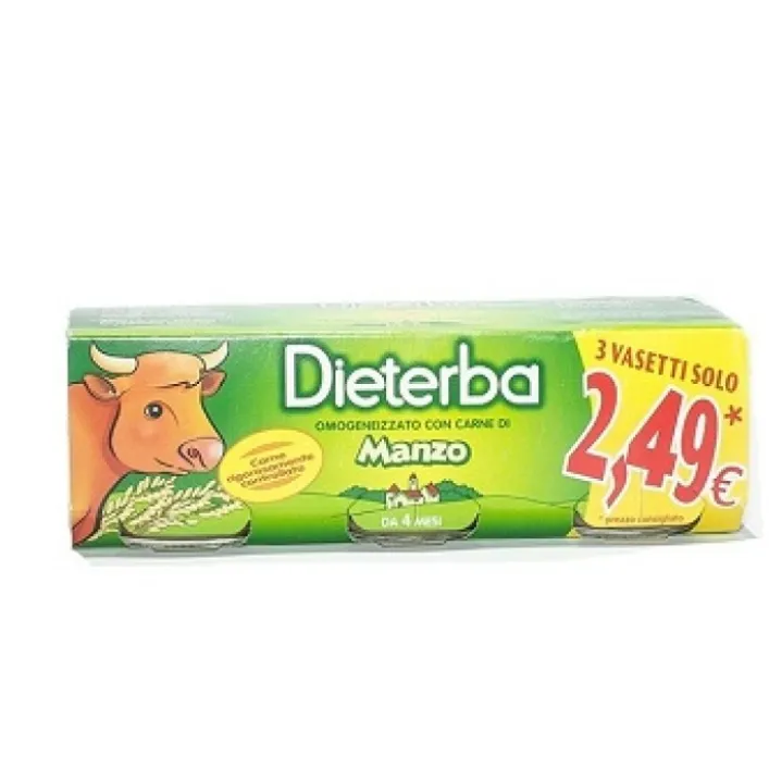 Dieterba Omogeneizzato Manzo 3 x 80 grammi