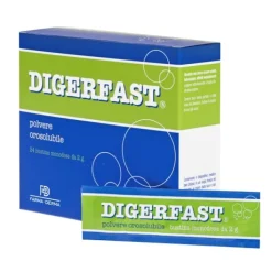 Digerfast Polvere Orosolubile 24 Bustine- Integratore Disturbi Gastrointestinali e Senso di Pesantezza