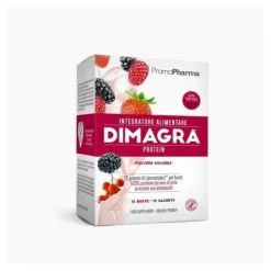 Dimagra Protein Frutti Rossi 10 Buste PromoPharma - Integratore Alimentare