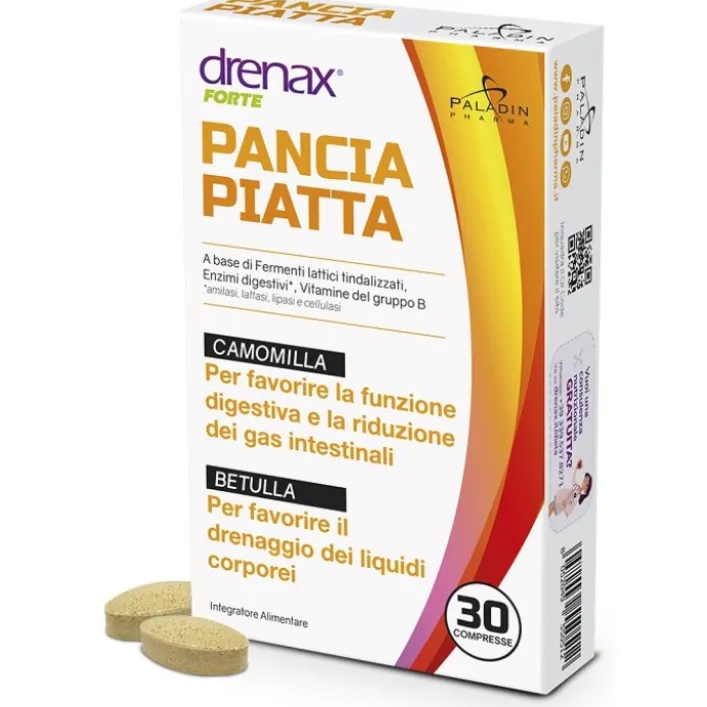 Drenax Forte Pancia Piatta 30 Compresse - Integratore Digestivo
