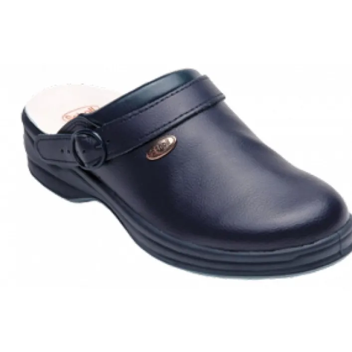 Dr. Sholl New Clog Bonus Liscio Pelle Blu Navy n°44