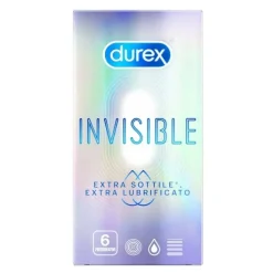 Durex Invisible Extra Lubrificato 6 Profilattici