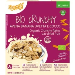 Easy To Go Bio Crunchy Avena Banana Uvetta e Cocco 375 grammi