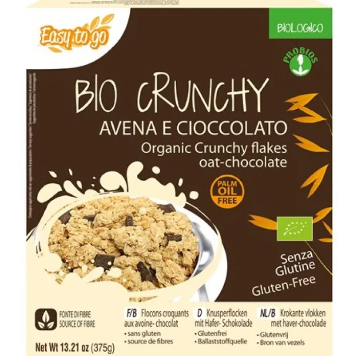 Easy To Go Bio Crunchy Avena e Cioccolato 375 grammi