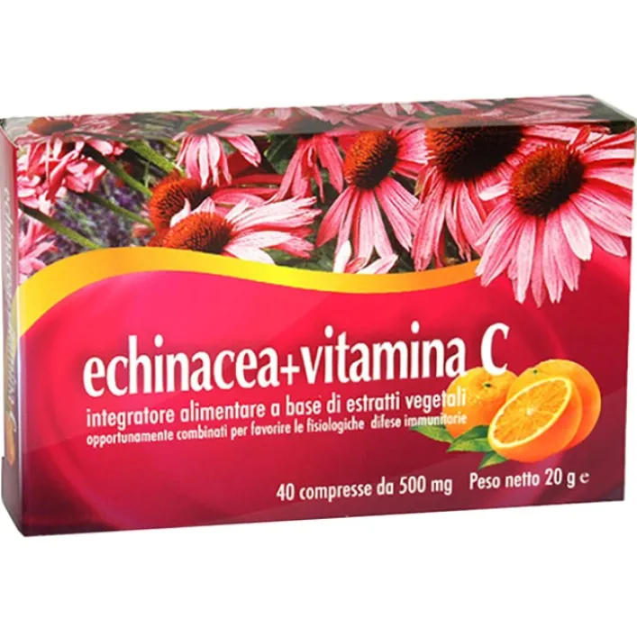 Echinacea + Vitamina C 40 Compresse - Integratore Difese Immunitarie