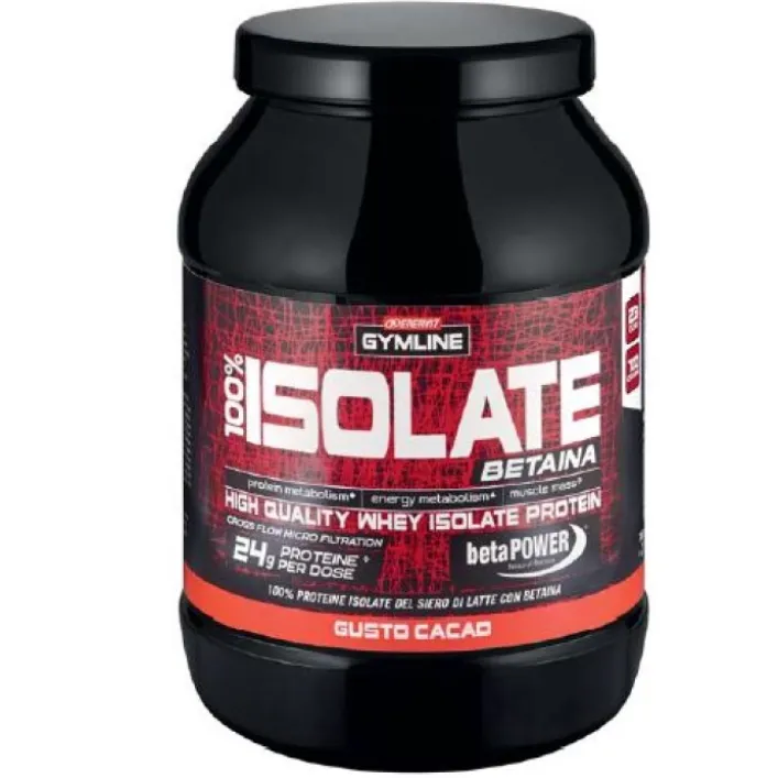 Enervit Gymline 100% Whey Protein Isolate + Betaina Cacao 700 grammi - Integratore Proteico