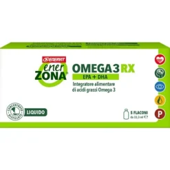 Enerzona Omega 3RX 5 Flaconcini - Integratore di Acidi Grassi