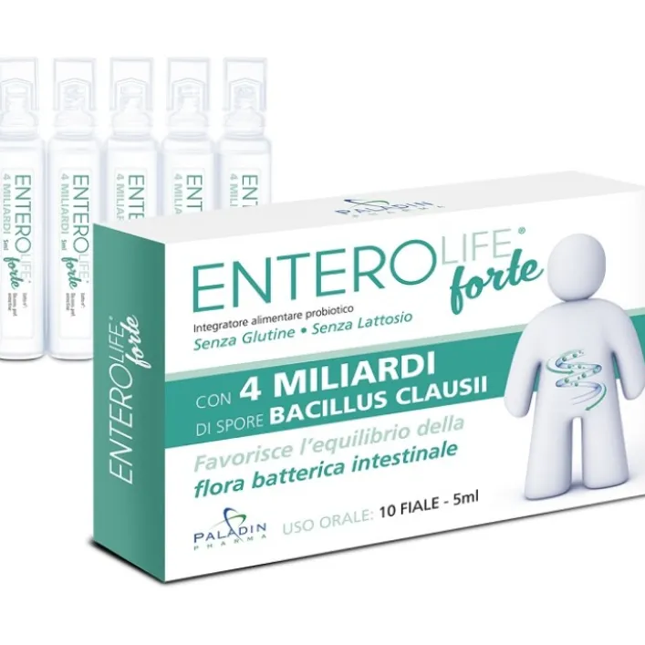 Enterolife Forte 4 miliardi 10 flaconcini - Integratore Fermenti Lattici