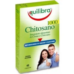 Equilibra Chitosano 1000 40 Capsule - Integratore Metabolismo di Grassi e Zuccheri