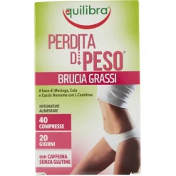 Equilibra Perdita di Peso Brucia Grassi 40 Compresse - Integratore Equilibrio Peso Corporeo