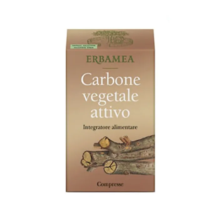 Erbamea Carbone Vegetale Attivo 100 compresse - Integratore Transito Intestinale