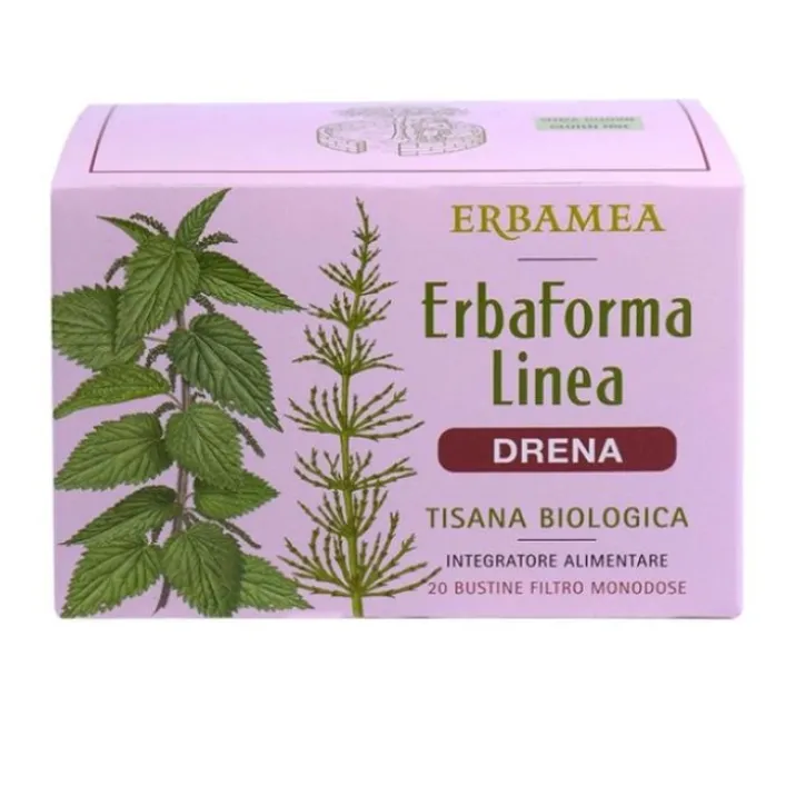 Erbamea ErbaForma Linea Drena Tisana 20 Filtri - Integratore Drenante Liquidi