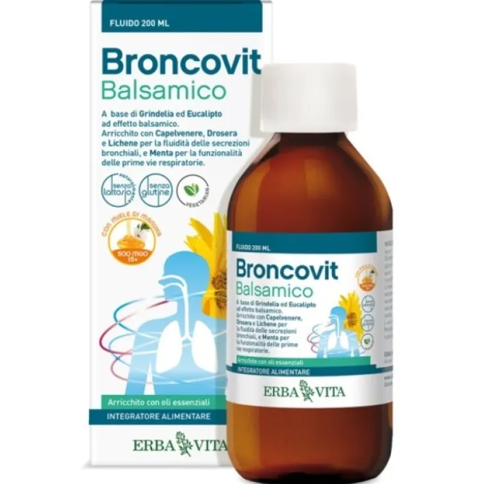 Erba Vita Broncovit Fluido Balsamico 200 ml - Integratore Fluidificante