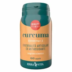 ErbaVita Curcuma 60 capsule - Integratore Funzione Articolare e Antiossidante