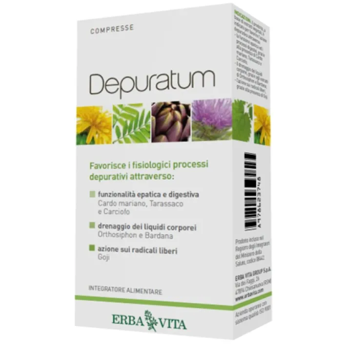 Erba Vita Depuratum 30 Compresse - Integratore Detossificante