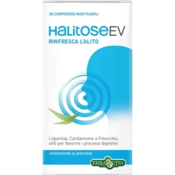 Erba Vita Halitose-EV 30 Tavolette Masticabili - Integratore contro Alitosi